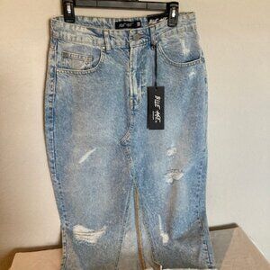 Blue Age Denim Above-the-Knee Skirt Size L – NWT Light Blue SS-1007